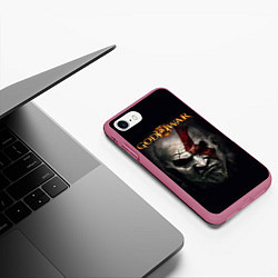 Чехол iPhone 7/8 матовый God of War, цвет: 3D-малиновый — фото 2