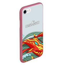 Чехол iPhone 7/8 матовый CS:GO Fish, цвет: 3D-малиновый — фото 2