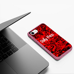 Чехол iPhone 7/8 матовый Sally Face: Red Bloody, цвет: 3D-малиновый — фото 2
