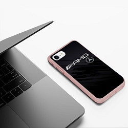 Чехол iPhone 7/8 матовый Mercedes AMG, цвет: 3D-светло-розовый — фото 2