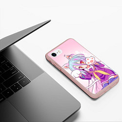 Чехол iPhone 7/8 матовый No Game No Life, цвет: 3D-светло-розовый — фото 2