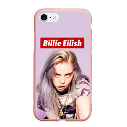Чехол iPhone 7/8 матовый Billie Eilish: Bored, цвет: 3D-светло-розовый