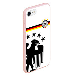 Чехол iPhone 7/8 матовый Сборная Германии, цвет: 3D-светло-розовый — фото 2