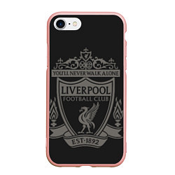Чехол iPhone 7/8 матовый Liverpool - Classic Est 1892, цвет: 3D-светло-розовый