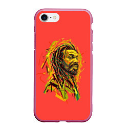 Чехол iPhone 7/8 матовый Rasta Art, цвет: 3D-малиновый