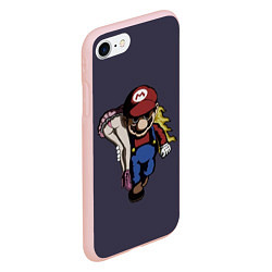 Чехол iPhone 7/8 матовый Mario Chad, цвет: 3D-светло-розовый — фото 2