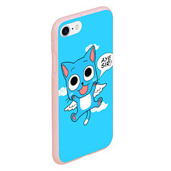 Чехол iPhone 7/8 матовый Fairy Tail: Happy, цвет: 3D-светло-розовый — фото 2