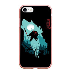 Чехол iPhone 7/8 матовый Princess Mononoke, цвет: 3D-светло-розовый