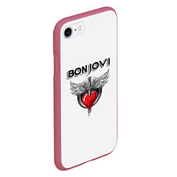 Чехол iPhone 7/8 матовый Bon Jovi, цвет: 3D-малиновый — фото 2