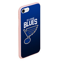 Чехол iPhone 7/8 матовый St Louis Blues, цвет: 3D-светло-розовый — фото 2