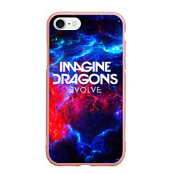 Чехол iPhone 7/8 матовый IMAGINE DRAGONS, цвет: 3D-светло-розовый