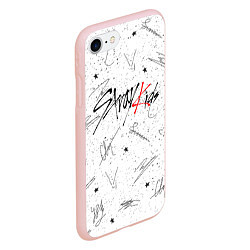 Чехол iPhone 7/8 матовый STRAY KIDS АВТОГРАФЫ, цвет: 3D-светло-розовый — фото 2