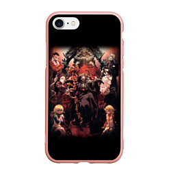Чехол iPhone 7/8 матовый Overlord 1, цвет: 3D-светло-розовый