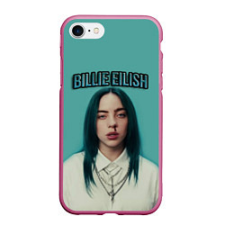 Чехол iPhone 7/8 матовый BILLIE EILISH, цвет: 3D-малиновый