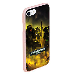 Чехол iPhone 7/8 матовый Warhammer 40K - Космические Десантники, цвет: 3D-светло-розовый — фото 2