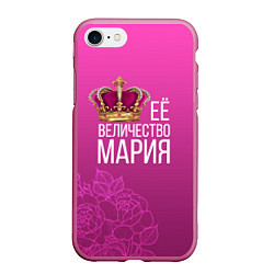 Чехол iPhone 7/8 матовый Её величество, цвет: 3D-малиновый