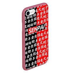 Чехол iPhone 7/8 матовый SENPAI, цвет: 3D-малиновый — фото 2