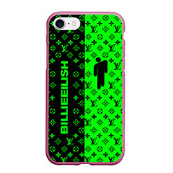 Чехол iPhone 7/8 матовый BILLIE EILISH x LV Green, цвет: 3D-малиновый