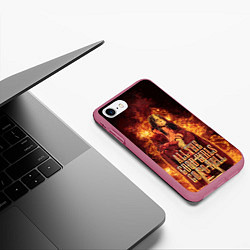 Чехол iPhone 7/8 матовый All The Good Girls Go To Hell, цвет: 3D-малиновый — фото 2