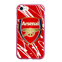 Чехол iPhone 7/8 матовый Arsenal, цвет: 3D-малиновый