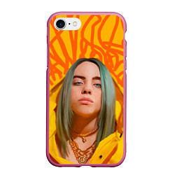 Чехол iPhone 7/8 матовый Billie Eilish, цвет: 3D-малиновый