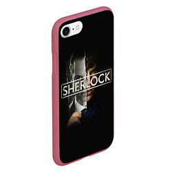 Чехол iPhone 7/8 матовый Sherlock, цвет: 3D-малиновый — фото 2