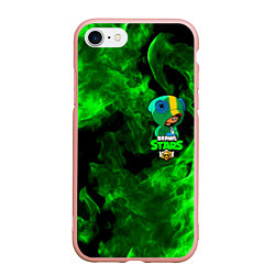 Чехол iPhone 7/8 матовый Brawl Stars LEON, цвет: 3D-светло-розовый