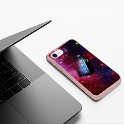 Чехол iPhone 7/8 матовый Doctor Who, цвет: 3D-светло-розовый — фото 2