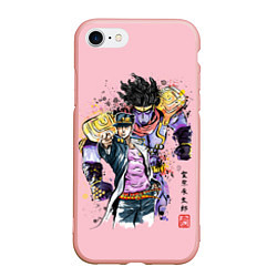 Чехол iPhone 7/8 матовый JoJo Bizarre Adventure, цвет: 3D-светло-розовый