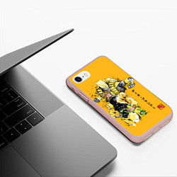 Чехол iPhone 7/8 матовый JoJo Bizarre Adventure, цвет: 3D-светло-розовый — фото 2