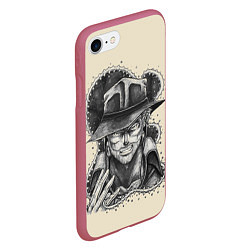 Чехол iPhone 7/8 матовый JoJo Bizarre Adventure, цвет: 3D-малиновый — фото 2