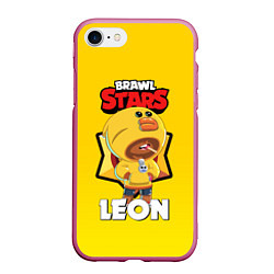 Чехол iPhone 7/8 матовый BRAWL STARS SALLY LEON, цвет: 3D-малиновый