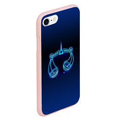 Чехол iPhone 7/8 матовый Знаки Зодиака Весы, цвет: 3D-светло-розовый — фото 2