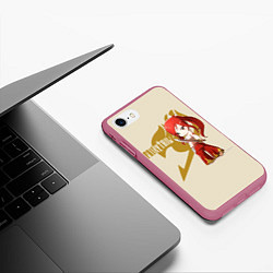 Чехол iPhone 7/8 матовый Хвост Феи, цвет: 3D-малиновый — фото 2