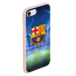 Чехол iPhone 7/8 матовый FC Barcelona, цвет: 3D-светло-розовый — фото 2