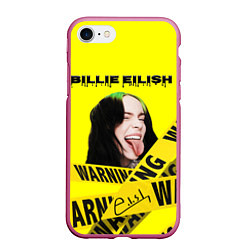 Чехол iPhone 7/8 матовый Billie Eilish автограф, цвет: 3D-малиновый