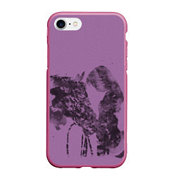 Чехол iPhone 7/8 матовый Девушка с конем, цвет: 3D-малиновый