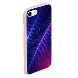 Чехол iPhone 7/8 матовый Фиолетово 3d волны 2020, цвет: 3D-светло-розовый — фото 2