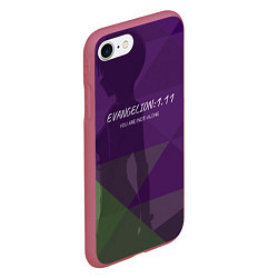 Чехол iPhone 7/8 матовый Evangelion: 111, цвет: 3D-малиновый — фото 2