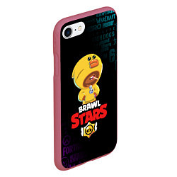 Чехол iPhone 7/8 матовый BRAWL STARS SALLY LEON, цвет: 3D-малиновый — фото 2