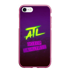 Чехол iPhone 7/8 матовый ATL, цвет: 3D-малиновый