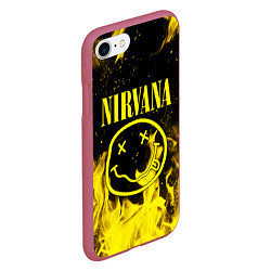 Чехол iPhone 7/8 матовый NIRVANA, цвет: 3D-малиновый — фото 2