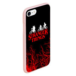 Чехол iPhone 7/8 матовый STRANGER THINGS, цвет: 3D-светло-розовый — фото 2