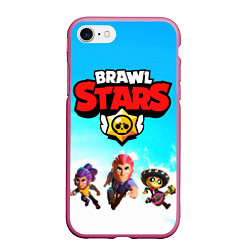 Чехол iPhone 7/8 матовый Brawl stars, цвет: 3D-малиновый