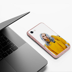 Чехол iPhone 7/8 матовый BILLIE EILISH, цвет: 3D-светло-розовый — фото 2