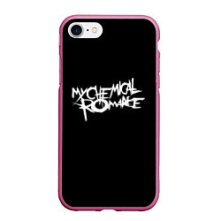 Чехол iPhone 7/8 матовый My Chemical Romance spider, цвет: 3D-малиновый