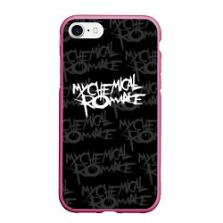 Чехол iPhone 7/8 матовый My Chemical Romance, цвет: 3D-малиновый