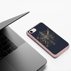 Чехол iPhone 7/8 матовый Ведьмак 3: Дикая Охота, цвет: 3D-светло-розовый — фото 2