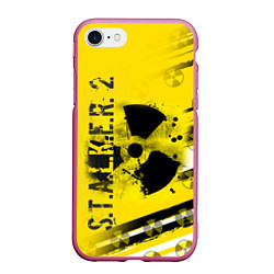 Чехол iPhone 7/8 матовый STALKER, цвет: 3D-малиновый