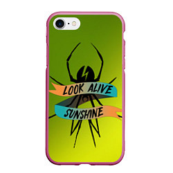 Чехол iPhone 7/8 матовый Look alive sunshine, цвет: 3D-малиновый